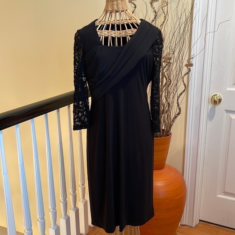 Classy Alex evening’s black cocktail dress